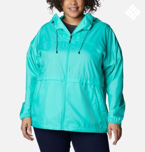 Columbia Alpine Chill Windbreaker Jakke Dame Turkis | Plus Size 54136S